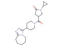 1-cyclopropyl-4-{[4-(6,7,8,9-tetrahydro-5H-[1,2,4]triazolo[4,3-a]azepin-3-yl)-1-piperidinyl]carbonyl}-2-pyrrolidinone