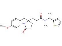 3-[2-(4-methoxybenzyl)-5-oxo-2-pyrrolidinyl]-N-methyl-N-[1-(2-thienyl)ethyl]propanamide