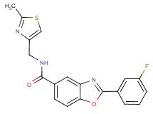 2-(3-fluorophenyl)-N-[(2-methyl-1,3-thiazol-4-yl)methyl]-1,3-benzoxazole-5-carboxamide