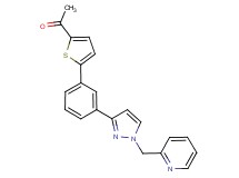 1-(5-{3-[1-(2-pyridinylmethyl)-1H-pyrazol-3-yl]phenyl}-2-thienyl)ethanone