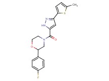 2-(4-fluorophenyl)-4-{[3-(5-methyl-2-thienyl)-1H-pyrazol-5-yl]carbonyl}morpholine