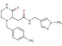 2-[1-(4-methylbenzyl)-3-oxo-2-piperazinyl]-N-[(1-methyl-1H-pyrazol-4-yl)methyl]acetamide