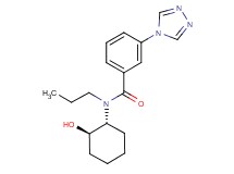 N-[(1R*,2R*)-2-hydroxycyclohexyl]-N-propyl-3-(4H-1,2,4-triazol-4-yl)benzamide