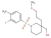 [1-[(3-fluoro-4-methylphenyl)sulfonyl]-3-(3-methoxypropyl)-3-piperidinyl]methanol