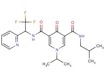 N-isobutyl-1-isopropyl-4-oxo-N'-[2,2,2-trifluoro-1-(2-pyridinyl)ethyl]-1,4-dihydro-3,5-pyridinedicarboxamide
