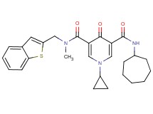 N-(1-benzothien-2-ylmethyl)-N'-cycloheptyl-1-cyclopropyl-N-methyl-4-oxo-1,4-dihydro-3,5-pyridinedicarboxamide