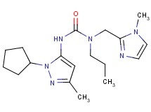 N'-(1-cyclopentyl-3-methyl-1H-pyrazol-5-yl)-N-[(1-methyl-1H-imidazol-2-yl)methyl]-N-propylurea