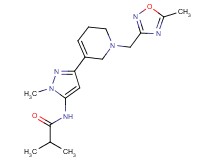 2-methyl-N-(1-methyl-3-{1-[(5-methyl-1,2,4-oxadiazol-3-yl)methyl]-1,2,5,6-tetrahydropyridin-3-yl}-1H-pyrazol-5-yl)propanamide