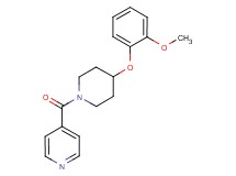 4-{[4-(2-methoxyphenoxy)-1-piperidinyl]carbonyl}pyridine