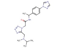 2-(5-{[isopropyl(methyl)amino]methyl}-1H-tetrazol-1-yl)-N-{1-[4-(1H-1,2,4-triazol-1-yl)phenyl]ethyl}acetamide