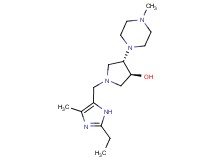 (3S*,4S*)-1-[(2-ethyl-4-methyl-1H-imidazol-5-yl)methyl]-4-(4-methylpiperazin-1-yl)pyrrolidin-3-ol