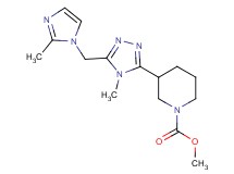 methyl 3-{4-methyl-5-[(2-methyl-1H-imidazol-1-yl)methyl]-4H-1,2,4-triazol-3-yl}piperidine-1-carboxylate