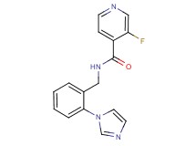 3-fluoro-N-[2-(1H-imidazol-1-yl)benzyl]isonicotinamide trifluoroacetate