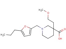 3-(2-methoxyethyl)-1-[(5-propyl-2-furyl)methyl]-3-piperidinecarboxylic acid