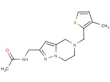 N-({5-[(3-methyl-2-thienyl)methyl]-4,5,6,7-tetrahydropyrazolo[1,5-a]pyrazin-2-yl}methyl)acetamide
