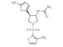 N-{(3S*,4R*)-4-(5-methyl-2-furyl)-1-[(3-methyl-2-thienyl)sulfonyl]-3-pyrrolidinyl}acetamide