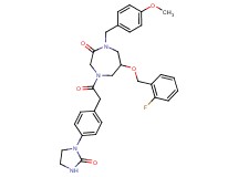 6-[(2-fluorobenzyl)oxy]-1-(4-methoxybenzyl)-4-{[4-(2-oxo-1-imidazolidinyl)phenyl]acetyl}-1,4-diazepan-2-one