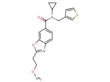 N-cyclopropyl-2-(2-methoxyethyl)-N-(3-thienylmethyl)-1,3-benzoxazole-6-carboxamide