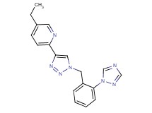 5-ethyl-2-{1-[2-(1H-1,2,4-triazol-1-yl)benzyl]-1H-1,2,3-triazol-4-yl}pyridine