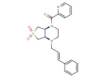 (4aS*,7aR*)-1-[(2E)-3-phenyl-2-propen-1-yl]-4-(2-pyridinylcarbonyl)octahydrothieno[3,4-b]pyrazine 6,6-dioxide