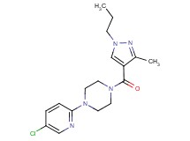 1-(5-chloro-2-pyridinyl)-4-[(3-methyl-1-propyl-1H-pyrazol-4-yl)carbonyl]piperazine