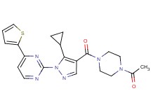 2-{4-[(4-acetyl-1-piperazinyl)carbonyl]-5-cyclopropyl-1H-pyrazol-1-yl}-4-(2-thienyl)pyrimidine