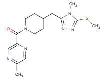 2-methyl-5-[(4-{[4-methyl-5-(methylthio)-4H-1,2,4-triazol-3-yl]methyl}piperidin-1-yl)carbonyl]pyrazine