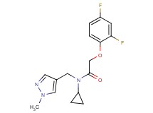 N-cyclopropyl-2-(2,4-difluorophenoxy)-N-[(1-methyl-1H-pyrazol-4-yl)methyl]acetamide