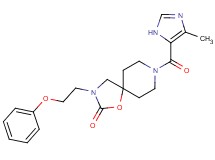 8-[(4-methyl-1H-imidazol-5-yl)carbonyl]-3-(2-phenoxyethyl)-1-oxa-3,8-diazaspiro[4.5]decan-2-one