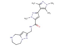 1,1',3',5'-tetramethyl-N-(5,6,7,8-tetrahydro-4H-pyrazolo[1,5-a][1,4]diazepin-2-ylmethyl)-1H,1'H-3,4'-bipyrazole-5-carboxamide