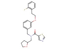 N-{3-[2-(2-fluorophenyl)ethoxy]benzyl}-N-(tetrahydro-2-furanylmethyl)-1,3-thiazole-5-carboxamide