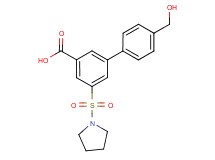 4'-(hydroxymethyl)-5-(pyrrolidin-1-ylsulfonyl)biphenyl-3-carboxylic acid