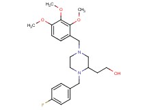 2-[1-(4-fluorobenzyl)-4-(2,3,4-trimethoxybenzyl)-2-piperazinyl]ethanol