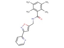 2,3,5,6-tetramethyl-N-[(3-pyridin-2-ylisoxazol-5-yl)methyl]benzamide