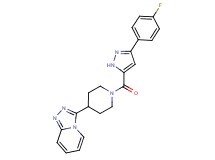 3-(1-{[3-(4-fluorophenyl)-1H-pyrazol-5-yl]carbonyl}-4-piperidinyl)[1,2,4]triazolo[4,3-a]pyridine