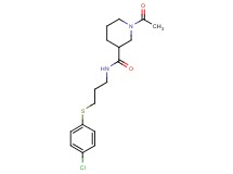 1-acetyl-N-{3-[(4-chlorophenyl)thio]propyl}-3-piperidinecarboxamide