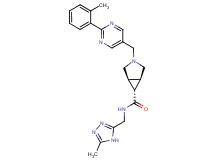 (1R*,5S*,6r)-3-{[2-(2-methylphenyl)pyrimidin-5-yl]methyl}-N-[(5-methyl-4H-1,2,4-triazol-3-yl)methyl]-3-azabicyclo[3.1.0]hexane-6-carboxamide