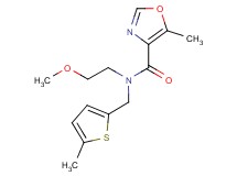 N-(2-methoxyethyl)-5-methyl-N-[(5-methyl-2-thienyl)methyl]-1,3-oxazole-4-carboxamide