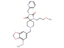 8-[(7-methoxy-1,3-benzodioxol-5-yl)methyl]-1-(3-methoxypropyl)-3-(2-pyridinylmethyl)-1,3,8-triazaspiro[4.5]decane-2,4-dione