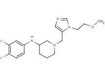 N-(3,4-difluorophenyl)-1-{[1-(2-methoxyethyl)-1H-imidazol-5-yl]methyl}-3-piperidinamine