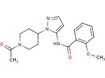 N-[1-(1-acetylpiperidin-4-yl)-1H-pyrazol-5-yl]-2-methoxybenzamide