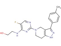 2-({5-fluoro-2-[3-(4-methylphenyl)-1,4,6,7-tetrahydro-5H-pyrazolo[4,3-c]pyridin-5-yl]pyrimidin-4-yl}amino)ethanol