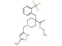 ethyl 1-[(3-methyl-1H-pyrazol-5-yl)methyl]-4-[2-(trifluoromethyl)benzyl]-4-piperidinecarboxylate