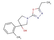 1-(5-ethyl-1,3,4-oxadiazol-2-yl)-3-(2-methylphenyl)pyrrolidin-3-ol
