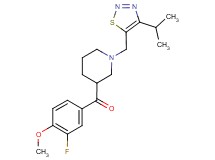 (3-fluoro-4-methoxyphenyl){1-[(4-isopropyl-1,2,3-thiadiazol-5-yl)methyl]piperidin-3-yl}methanone