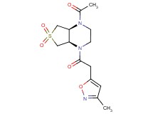 (4aR*,7aS*)-1-acetyl-4-[(3-methyl-5-isoxazolyl)acetyl]octahydrothieno[3,4-b]pyrazine 6,6-dioxide