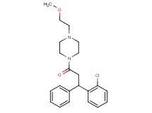 1-[3-(2-chlorophenyl)-3-phenylpropanoyl]-4-(2-methoxyethyl)piperazine