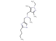 N-[(2-butyl-1H-imidazol-4-yl)methyl]-N-[(1-ethyl-3,5-dimethyl-1H-pyrazol-4-yl)methyl]ethanamine