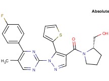 ((2S)-1-{[1-[4-(4-fluorophenyl)-5-methyl-2-pyrimidinyl]-5-(2-thienyl)-1H-pyrazol-4-yl]carbonyl}-2-pyrrolidinyl)methanol
