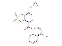 (4aR*,7aS*)-1-(cyclopropylmethyl)-4-(4-methyl-1-naphthoyl)octahydrothieno[3,4-b]pyrazine 6,6-dioxide